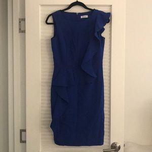 Blue sleeveless dress